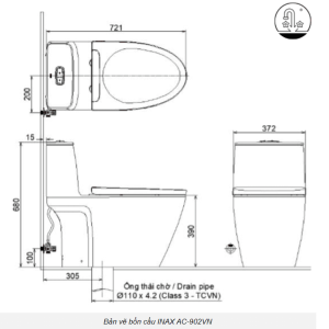 Ảnh công trình thực tế Bồn Cầu INAX AC-902VN (AC902VN) 1 Khối Bộ Sưu Tập S200