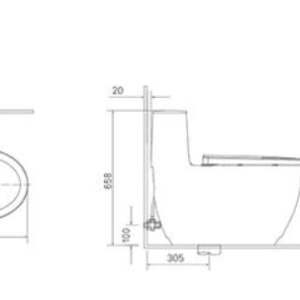 Ảnh công trình thực tế Bồn Cầu INAX AC-1052VN 1 Khối