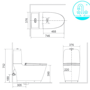 Ảnh công trình thực tế Bồn Cầu INAX Nắp Êm AC-832VN (AC832VN) 2 Khối