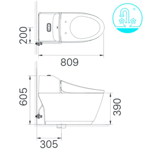 Ảnh công trình thực tế Bồn Cầu INAX AC-1032VN 1 Khối (S400 LINE)