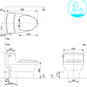 Ảnh công trình thực tế Bồn Cầu INAX AC-4005VN 1 Khối