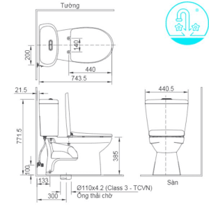 Ảnh công trình thực tế Bồn Cầu INAX C-306VAN (C306VAN) 2 Khối Nắp Êm
