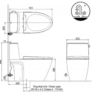 Ảnh công trình thực tế Bồn Cầu INAX AC-912VN 1 Khối