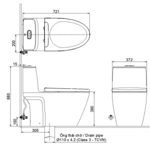 Ảnh công trình thực tế Bồn cầu Inax ACT-902+CW-H17VN nắp rửa điện tử xả cảm ứng