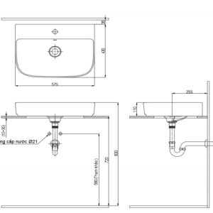 Ảnh công trình thực tế Chậu rửa lavabo đặt bàn INAX AL-632VEC