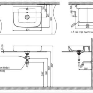 Ảnh công trình thực tế Chậu rửa lavabo đặt bàn INAX AL-632VFC