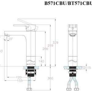 Ảnh công trình thực tế Vòi lavabo Caesar nóng lạnh B571CBU