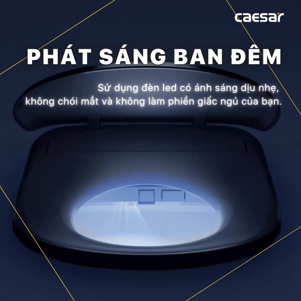 Alternative view of Bồn cầu 1 khối nắp điện tử Caesar C1363F/TAF710H