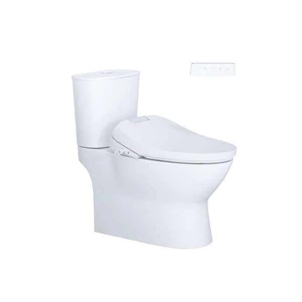 Bồn cầu 2 khối nắp điện tử Caesar CD1320/TAF610H