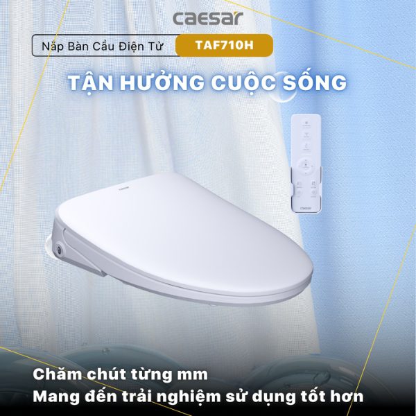 Alternative view of Bồn cầu 2 khối nắp điện tử Caesar CD1320/TAF710H