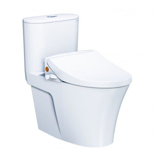 Bồn Cầu CAESAR CD1395/TAF050 1 Khối Nắp Rửa Cơ