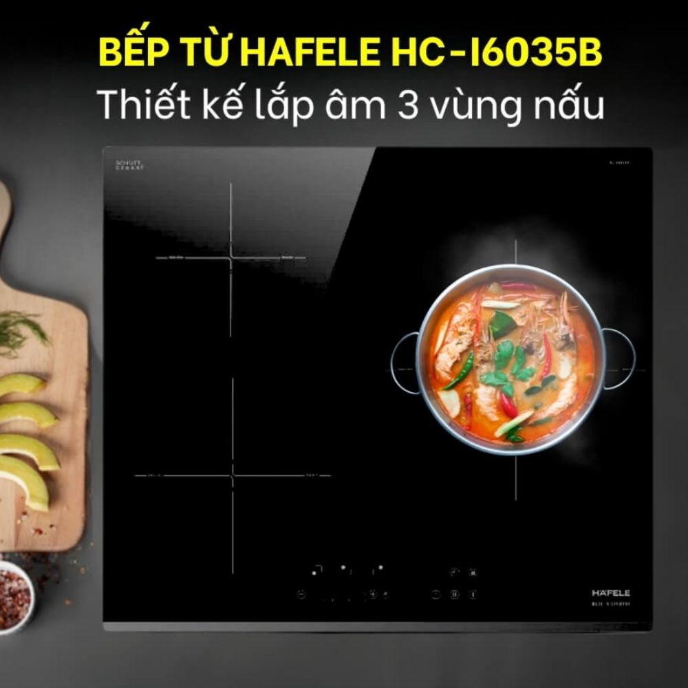 Alternative view of Bếp từ 3 vùng nấu Hafele HC-I6035B 533.09.961