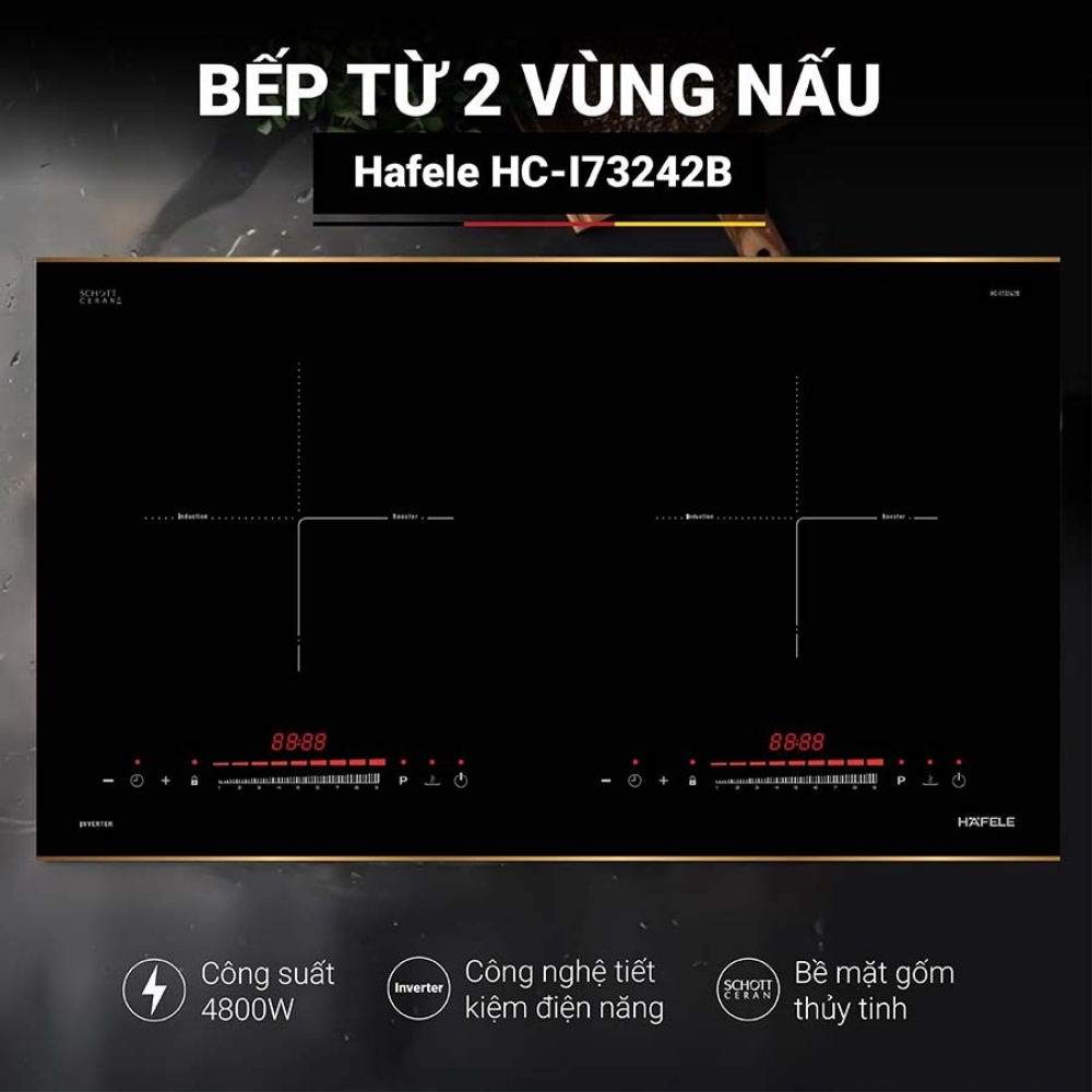 Alternative view of Bếp từ 2 vùng nấu Hafele HC-I73242B 536.61.857