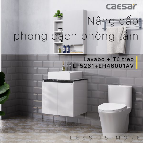 Ảnh công trình thực tế Bộ tủ lavabo Caesar LF5261/EH46001AV