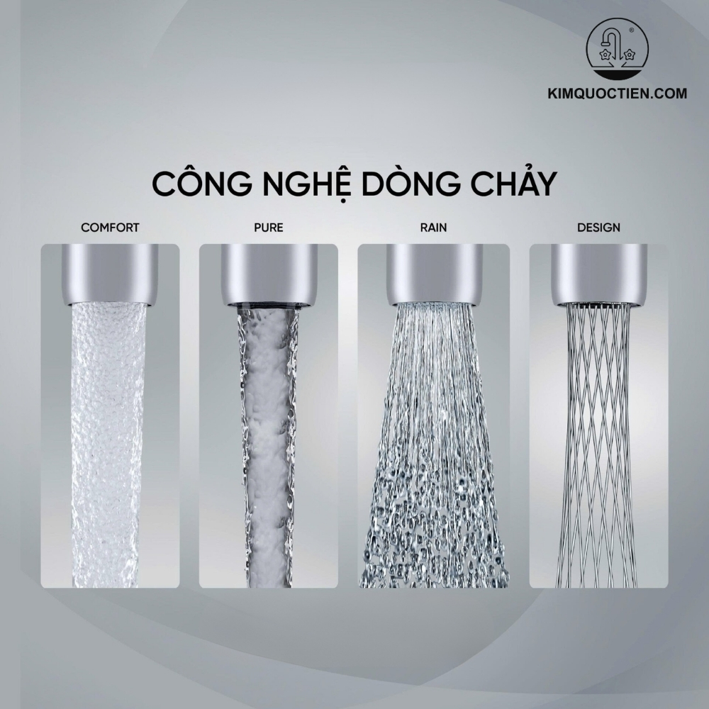 Ảnh công trình thực tế Vòi rửa bát dây rút KONOX Lumo Smart Chrome