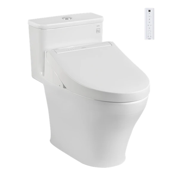 Bồn cầu điện tử TOTO MS857CDW15 1 khối kèm nắp rửa điện tử WASHLET dòng C5 – TCF24460AAA
