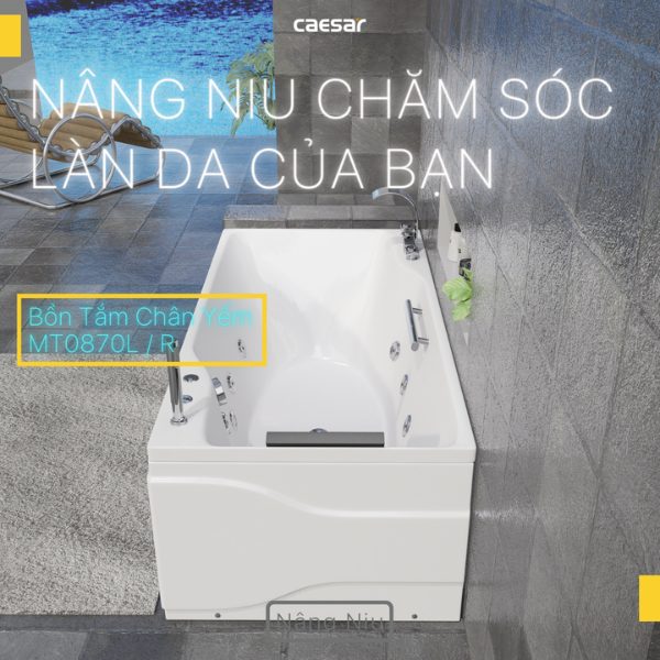 Alternative view of Bồn tắm massage Caesar chân yếm MT0870L(R)