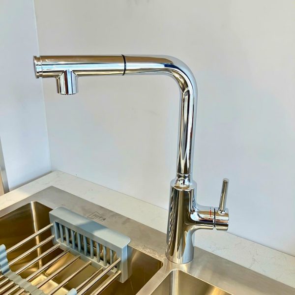 Alternative view of Vòi bếp Inax SFV-907SX dây rút nóng lạnh