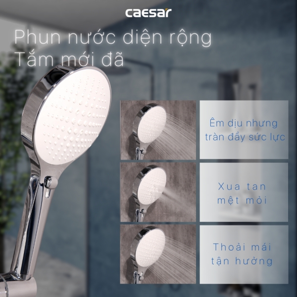 Ảnh công trình thực tế Tay sen Caesar SH238 massge 3 chế độ
