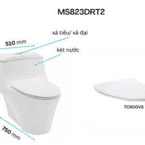 Ảnh công trình thực tế Bồn Cầu TOTO MS823DRT8#XW một khối Nắp Đóng Êm TC600VS