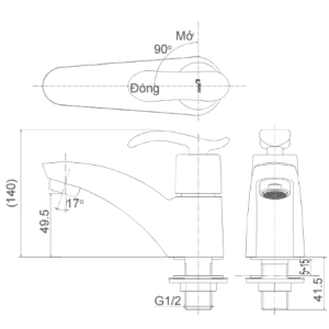 Alternative view of Vòi Lavabo INAX LFV-11AP Lạnh Kèm Bộ Xả Nhựa A-325PS
