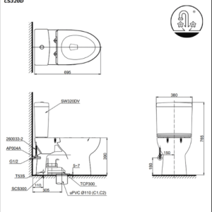 Ảnh công trình thực tế Bồn Cầu Điện Tử TOTO CS320DRW16#W Kèm Nắp Rửa Điện Tử WASHLET Dòng C2 – TCF23410AAA (220V)