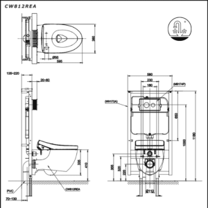 Ảnh công trình thực tế Bồn Cầu TOTO CW812REA#W/TCF24460AAA#NW1/WH172AT/TCA465 Treo Tường