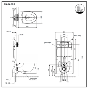 Ảnh công trình thực tế Bồn Cầu TOTO CW812RA#W/TCF24410AAA#NW1 Treo Tường