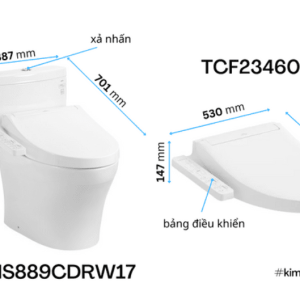 Ảnh công trình thực tế Bồn Cầu Điện Tử TOTO MS889CDRW17#XW Kèm Nắp Rửa Điện Tử WASHLET (Loại Giấu Dây) Dòng C2 – TCF23460AAA (220V)