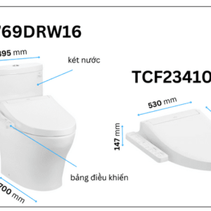 Ảnh công trình thực tế Bồn Cầu Điện Tử TOTO CS769DRW16#XW Kèm Nắp Rửa Điện Tử WASHLET Dòng C2 – TCF23410AAA (220V)