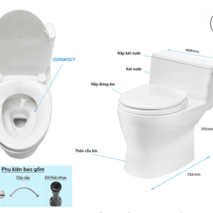 Ảnh công trình thực tế Bồn Cầu TOTO 1 khối MS188VKT2#XW/T53P100VR Nắp Đóng Êm TC393VS