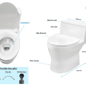 Alternative view of Bồn Cầu TOTO MS188VKT8#XW/T53P100VR 1 khối Nắp Đóng Êm TC600VS