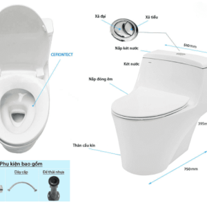 Alternative view of Bồn Cầu TOTO 1 khối CW823RAT8#W/T53P100VR Nắp Đóng Êm TC600VS