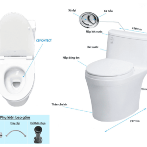 Ảnh công trình thực tế Bồn Cầu TOTO MS887RT2#XW 1 khối Nắp Đóng Êm TC393VS
