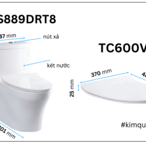 Ảnh công trình thực tế Bồn Cầu TOTO 1 khối MS889DRT8 (MS889DT8) Nắp Đóng Êm TC600VS