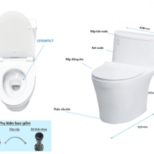 Ảnh công trình thực tế Bồn Cầu TOTO MS887RT8#XW 1 khối Nắp Đóng Êm TC600VS
