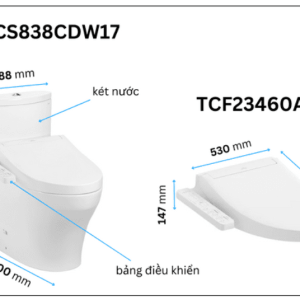 Ảnh công trình thực tế Bồn Cầu Điện Tử TOTO CS838CDW17#XW Kèm Nắp Rửa Điện Tử WASHLET (Loại Giấu Dây) Dòng C2 – TCF23460AAA (220V)