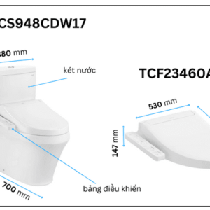 Ảnh công trình thực tế Bồn Cầu Điện Tử TOTO CS948CDW17#XW Kèm Nắp Rửa Điện Tử WASHLET (Loại Giấu Dây) Dòng C2 – TCF23460AAA (220V)