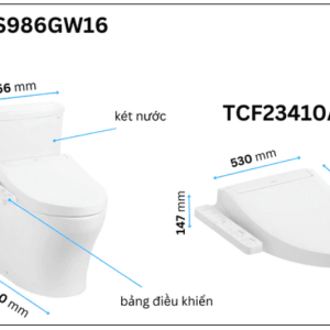 Ảnh công trình thực tế Bồn Cầu Điện Tử TOTO CS986GW16#XW Kèm Nắp Rửa Điện Tử WASHLET Dòng C2 – TCF23410AAA (220V)