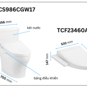 Ảnh công trình thực tế Bồn Cầu Điện Tử TOTO CS986CGW17#XW Kèm Nắp Rửa Điện Tử WASHLET (Loại Giấu Dây) Dòng C2 – TCF23460AAA (220V)