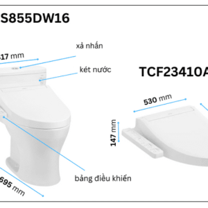 Ảnh công trình thực tế Bồn Cầu Điện Tử TOTO MS855DW16#XW Kèm Nắp Rửa Điện Tử WASHLET Dòng C2 – TCF23410AAA (220V)