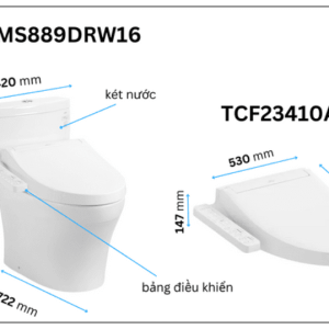 Ảnh công trình thực tế Bồn Cầu Điện Tử TOTO MS889DRW16#XW Kèm Nắp Rửa Điện Tử WASHLET Dòng C2 – TCF23410AAA (220V)