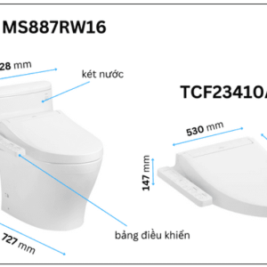 Ảnh công trình thực tế Bồn Cầu Điện Tử TOTO MS887RW16#XW Kèm Nắp Rửa Điện Tử WASHLET Dòng C2 – TCF23410AAA (220V)