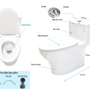 Ảnh công trình thực tế Bồn Cầu TOTO MS885DT8#XW 1 khối Nắp Đóng Êm TC600VS