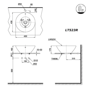 Ảnh công trình thực tế Chậu Rửa Mặt TOTO LT523S#XW Đặt Bàn