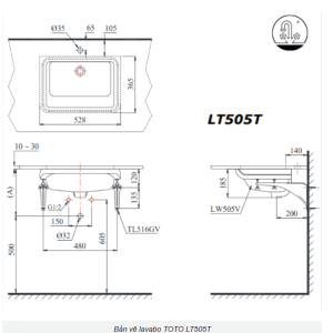Alternative view of Chậu Rửa Mặt Lavabo TOTO LT505T#XW Âm Bàn