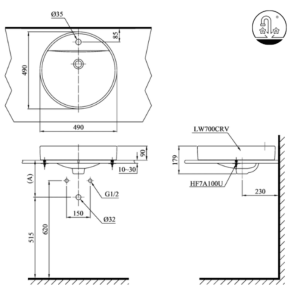 Ảnh công trình thực tế Chậu Rửa Mặt TOTO LT700CTR#XW Đặt Bàn