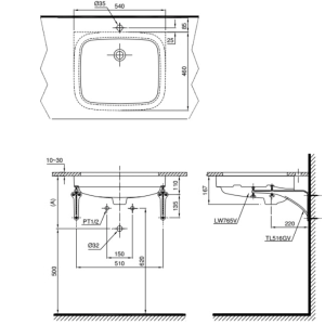 Ảnh công trình thực tế Chậu Rửa Mặt Lavabo TOTO LT765#XW Âm Bàn