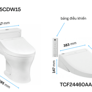 Ảnh công trình thực tế Bồn Cầu Điện Tử TOTO MS855CDW15#XW Kèm Nắp Rửa Điện Tử WASHLET (Loại Giấu Dây) Dòng C5 – TCF24460AAA (220V)