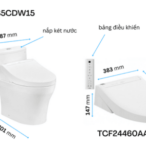Ảnh công trình thực tế Bồn Cầu Điện Tử TOTO MS885CDRW15#XW Kèm Nắp Rửa Điện Tử WASHLET (Loại Giấu Dây) Dòng C5 – TCF24460AAA (220V)